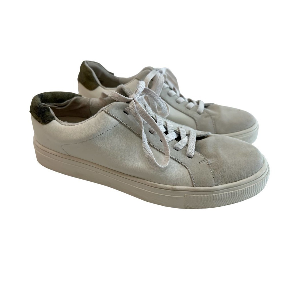 Sanctuary Daytripper White/Gray Leather Lace Up Sneakers Size 8